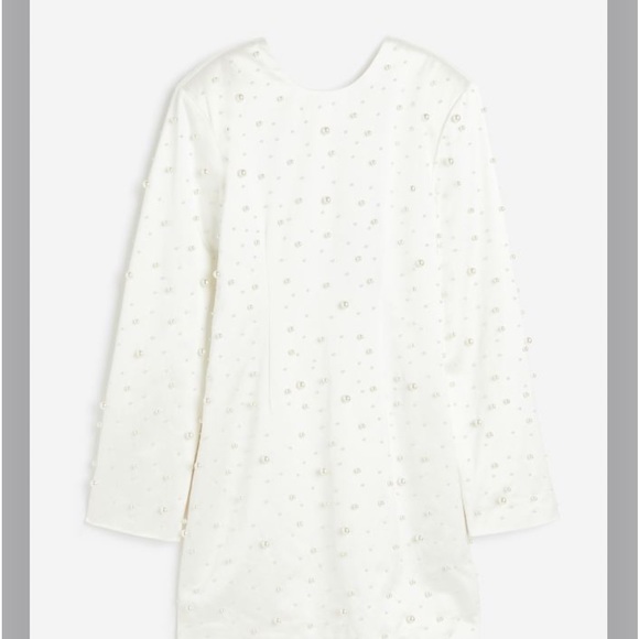 Bead-embellished Satin Dress- NWT - Picture 5 of 13